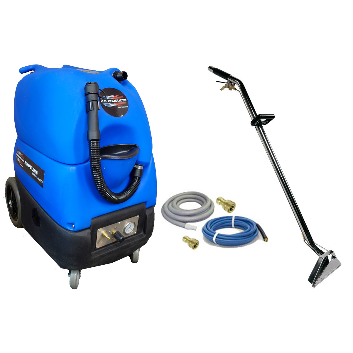 US Products Neptune NTU-500H 500 Psi HEATED DUAL 3 Stage Vac 15 Gallon Carpet Cleaning Extractor Starter Bundle 20220623