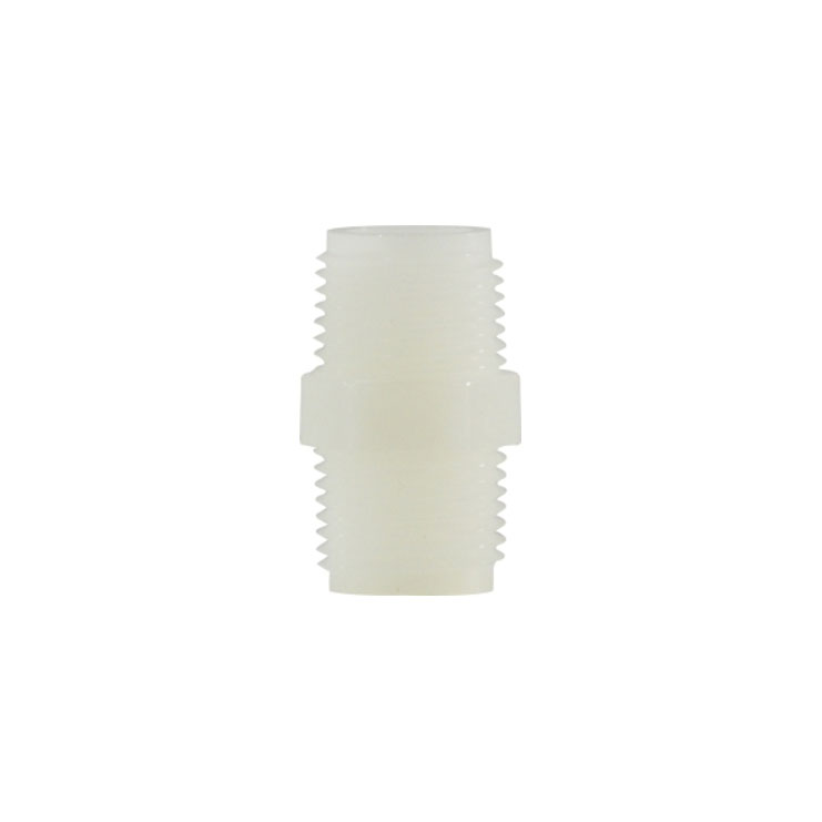 Plastic White Nylon High Temperature Hex Pipe Nipple 1-1/4 Inch Mpt 28617W