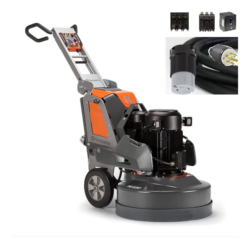 Husqvarna 967977804 PG 830 With Power Cord Bundle 20221008 240 Volt 3 Phase 32.7 Inches Wide Floor Grinder PG830 Freight Included